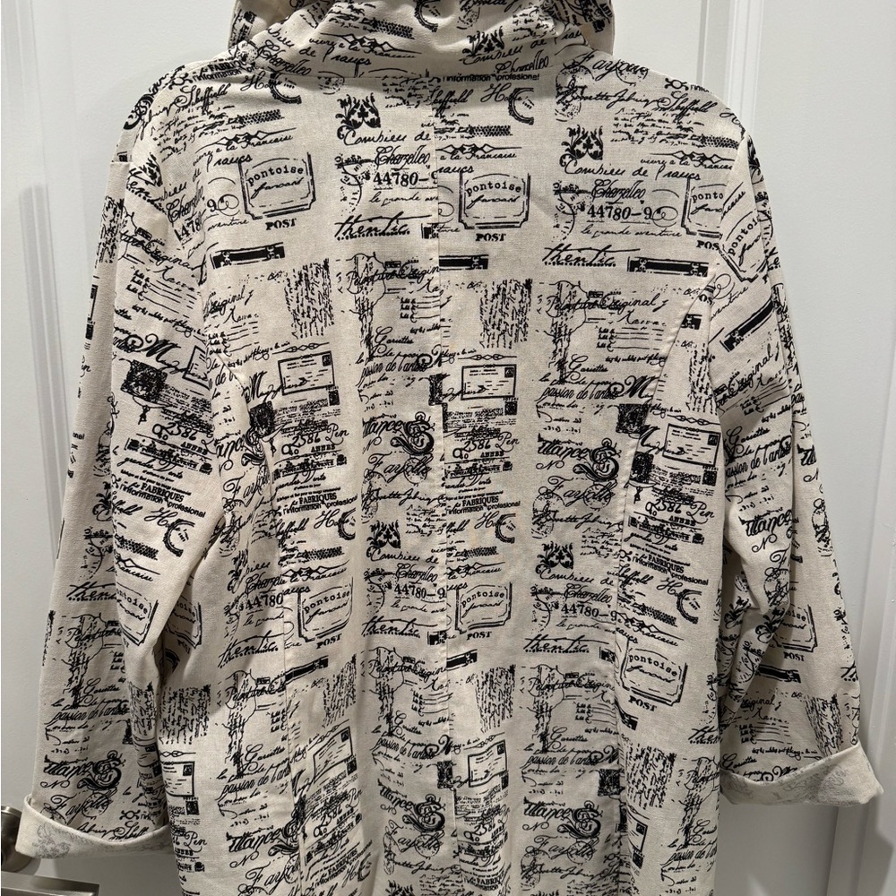 Dorman Beige Script Print Jacket - Picture 8 of 8